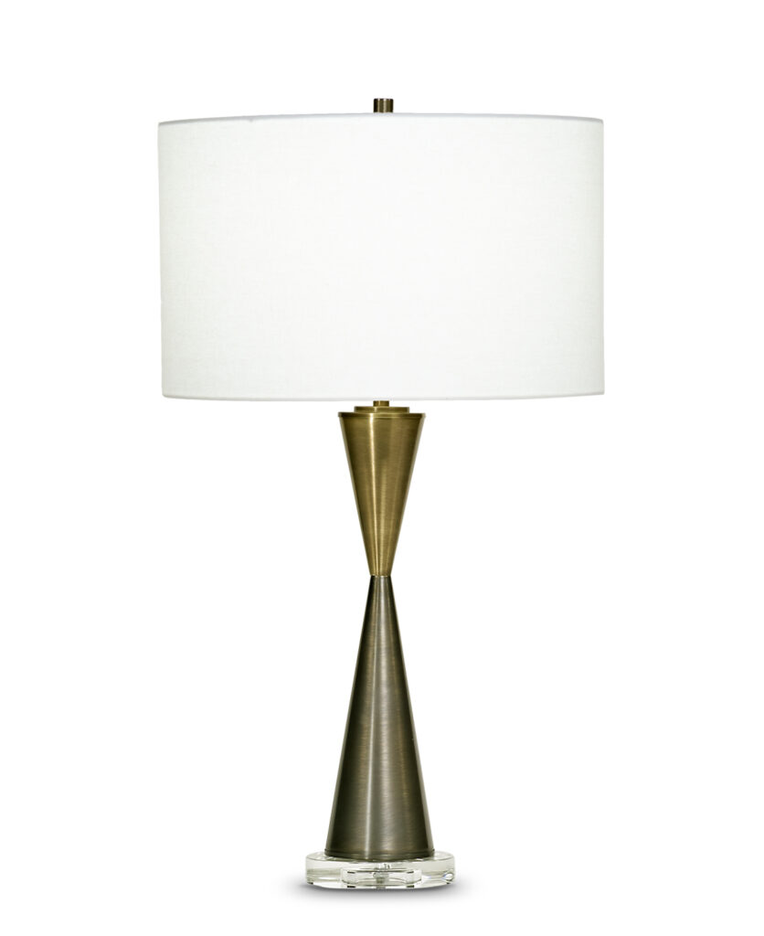 Magnolia Table Lamp - antique brass bronze, crystal | FlowDecor