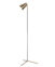 FlowDecor Maggie Floor Lamp in metal with antique brass finish and metal with bronze finish and  shade (# 4445)